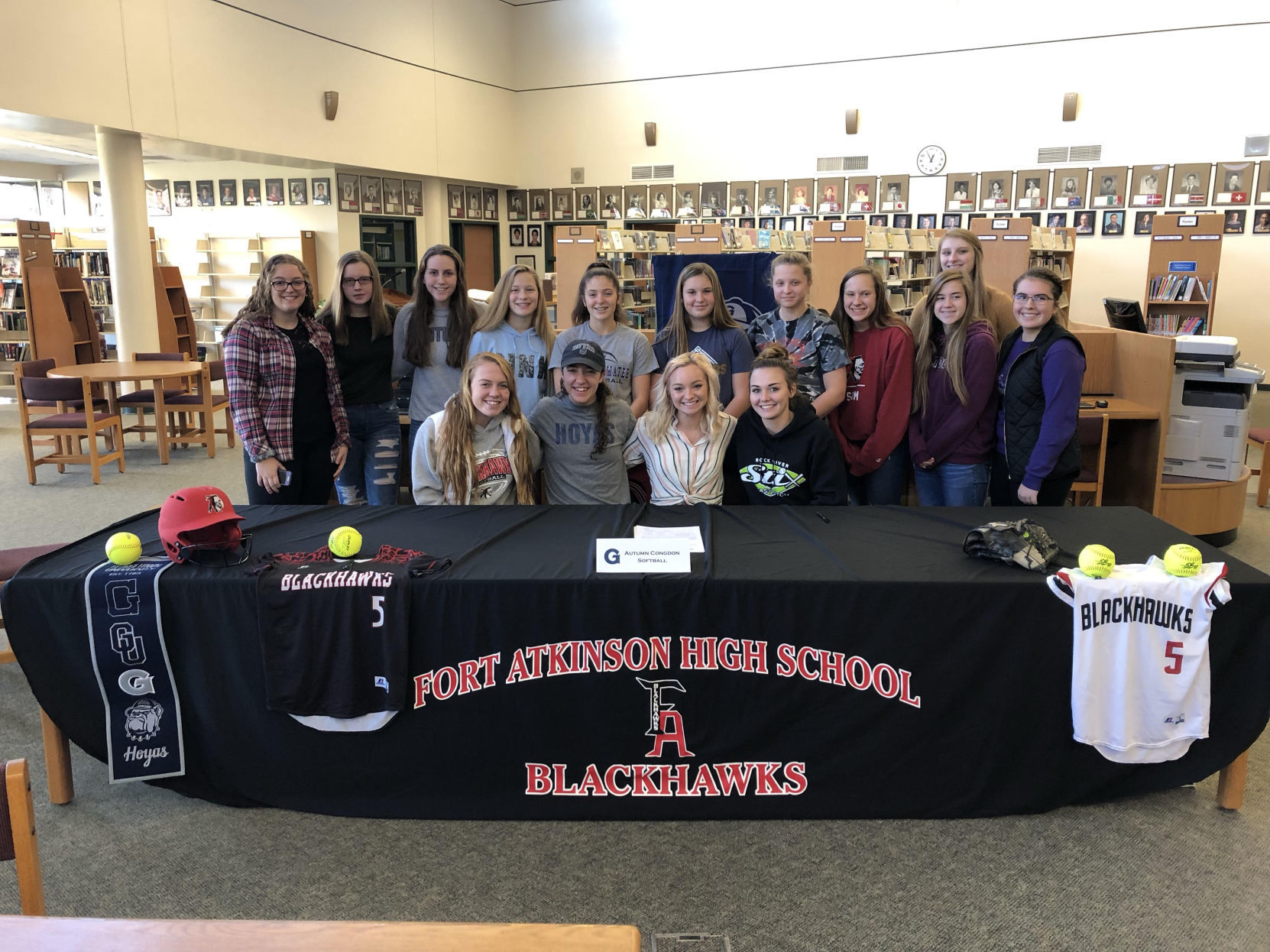 Autumn Congdon and teammates
